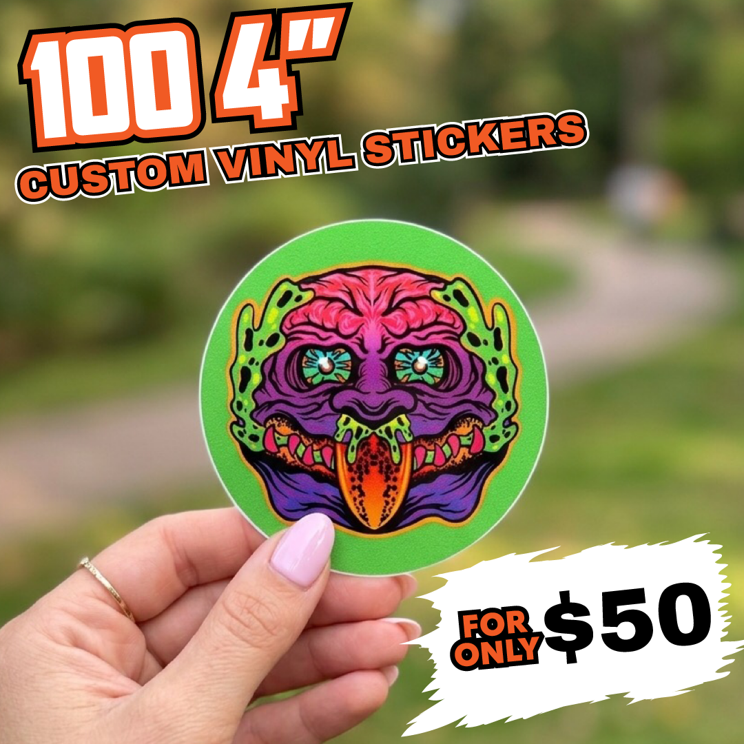 100 custom 4" vinyl stickers LIMITED OFFER