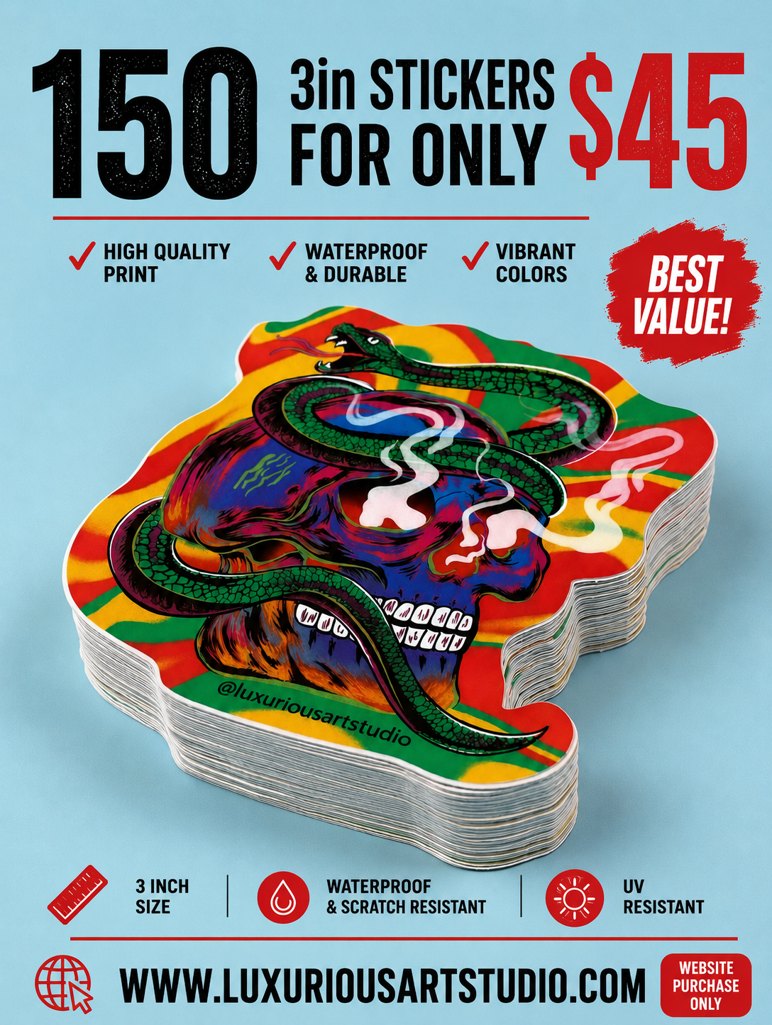 Custom 3" stickers LIMITED OFFER